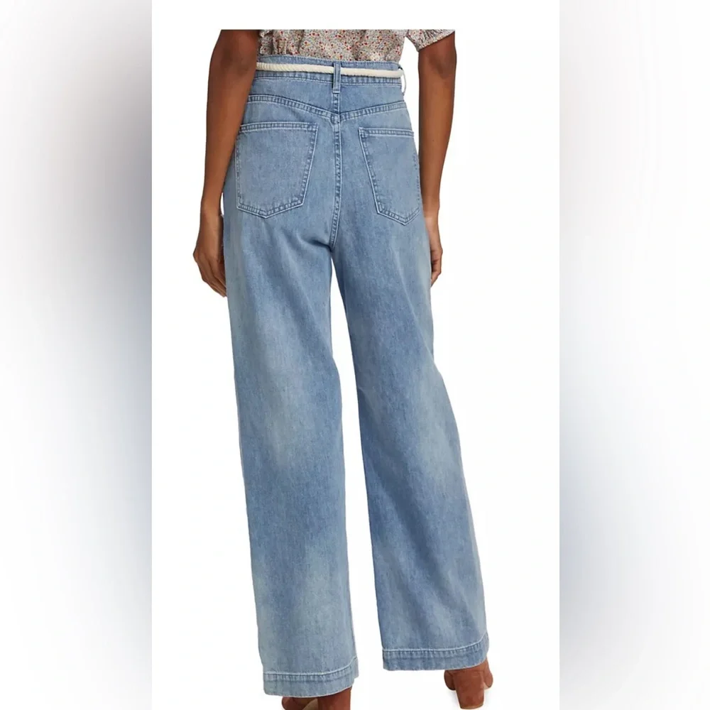 NWT The Great - The Seaside Belted Wide-Leg Jeans